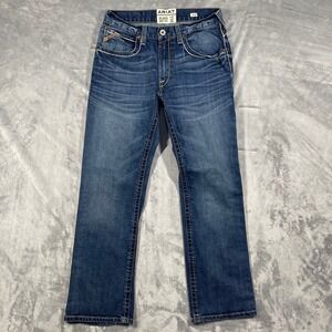 Ariat M4 Mens Relaxed Boot Cut Jeans Medium Wash Blue Denim 31(30)x32(31.5)